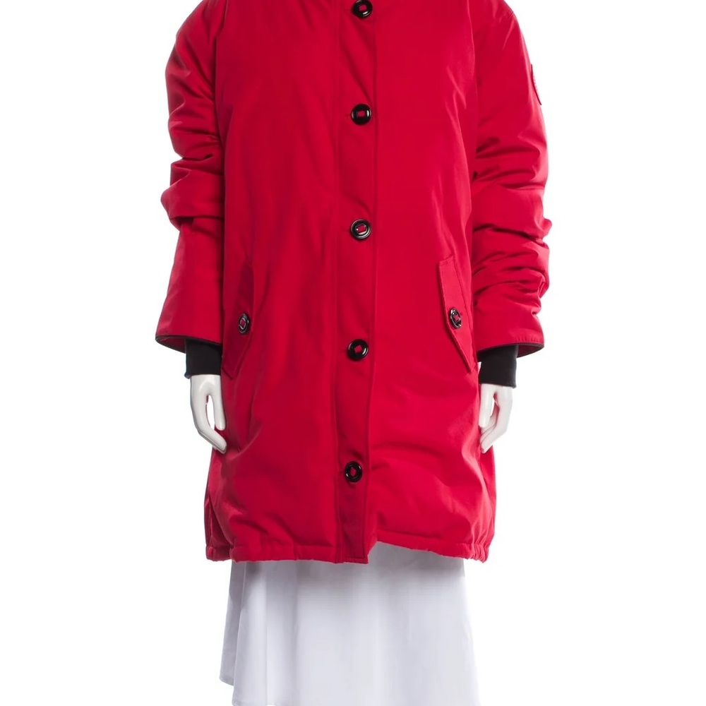 Canada Goose Red Button-Up Coat